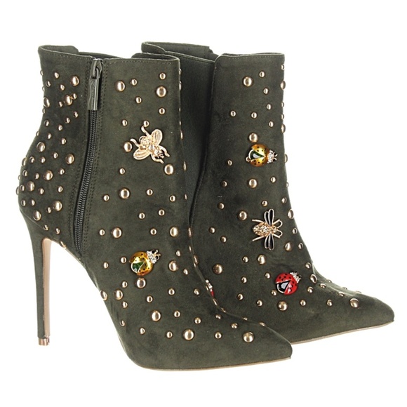 Elegant Footwear Shoes - Elegant Footwear Taika Studded Embellished Insect